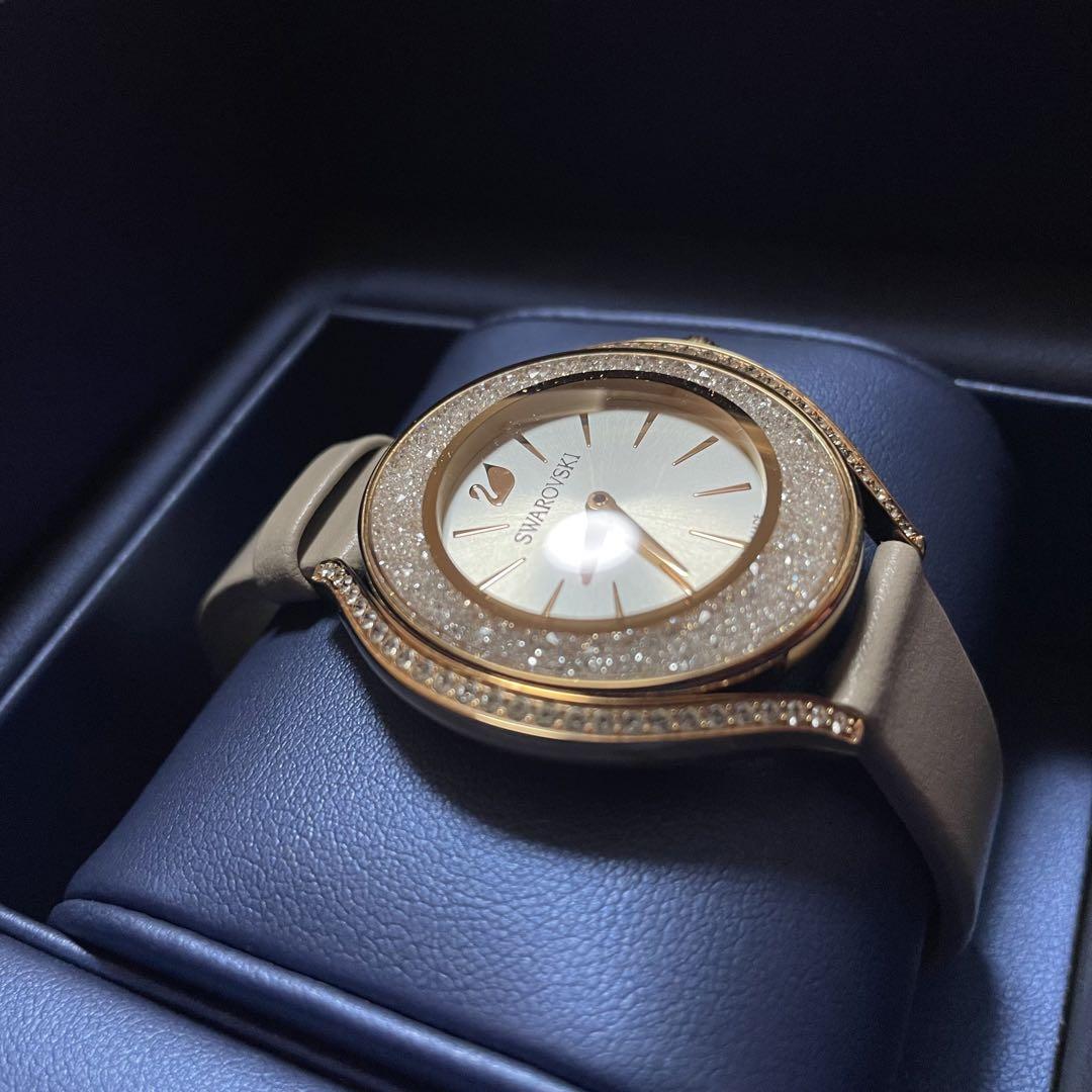 SWAROVSKI スワロフスキー 腕時計 レザーストラップ