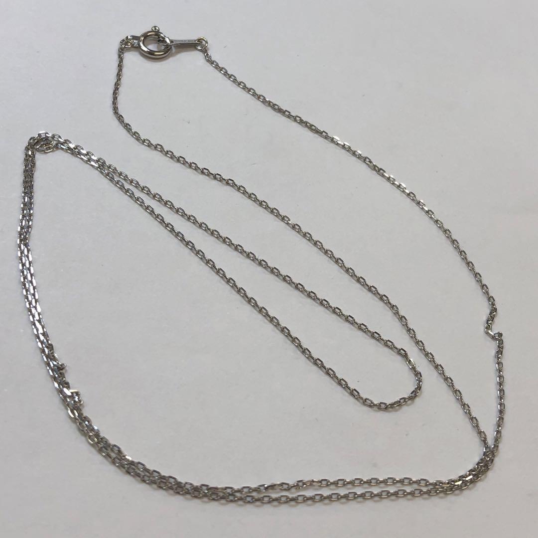 Pt850 プラチナネックレス カットアズキ　50cm レディース
