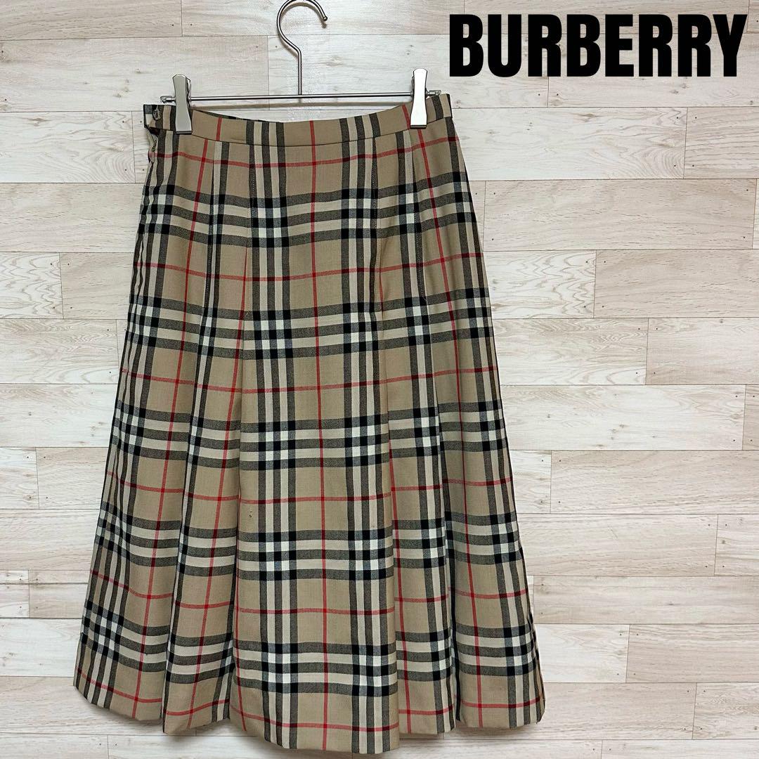 ✨BURBERRY バーバリー ウール100% ノバチェック プリーツスカート✨