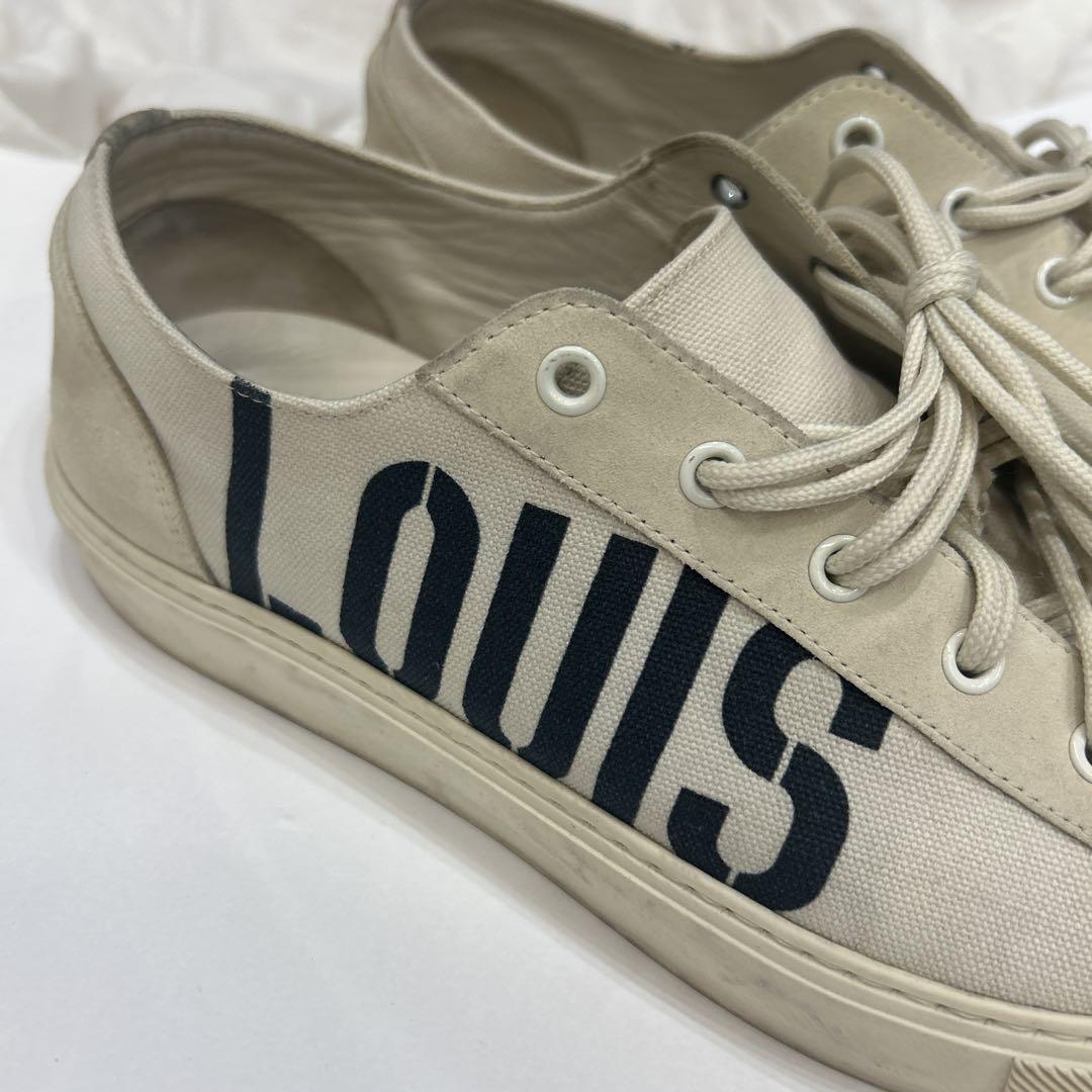 LOUIS VUITTON ロゴデザイン スニーカー ベージュ