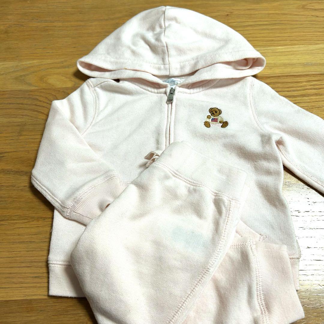 【美品】ポロラルフローン ポロベアー パーカーセットアップ 80cm【POLO】