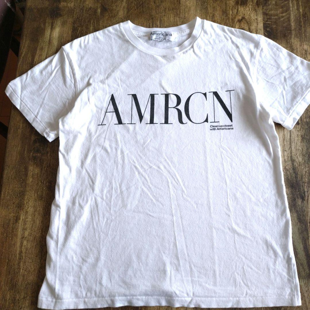 Americana アメリカーナ AMRCN ホワイト 半袖Tシャツ - メルカリ