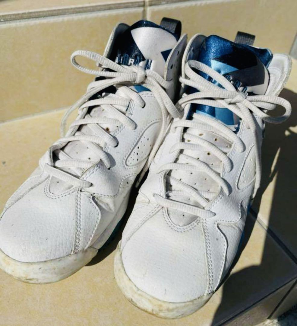 Air Jordan 7 Retro BG ホワイト/フレンチブルー 23.5㎝