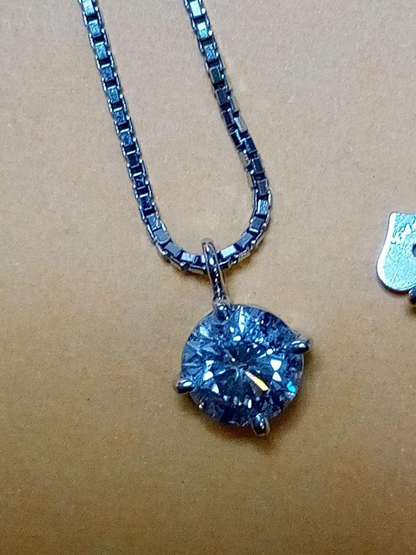 プラチナ  1.05ct  ダイヤモンド  ネックレス