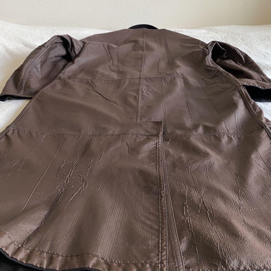 90s gianfranco ferre リバーシブル  ロングレザーコート