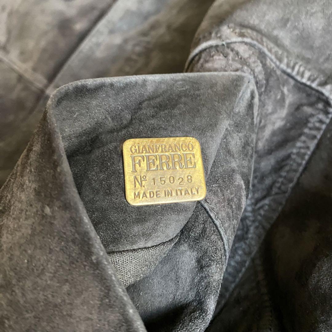 90s gianfranco ferre リバーシブル  ロングレザーコート