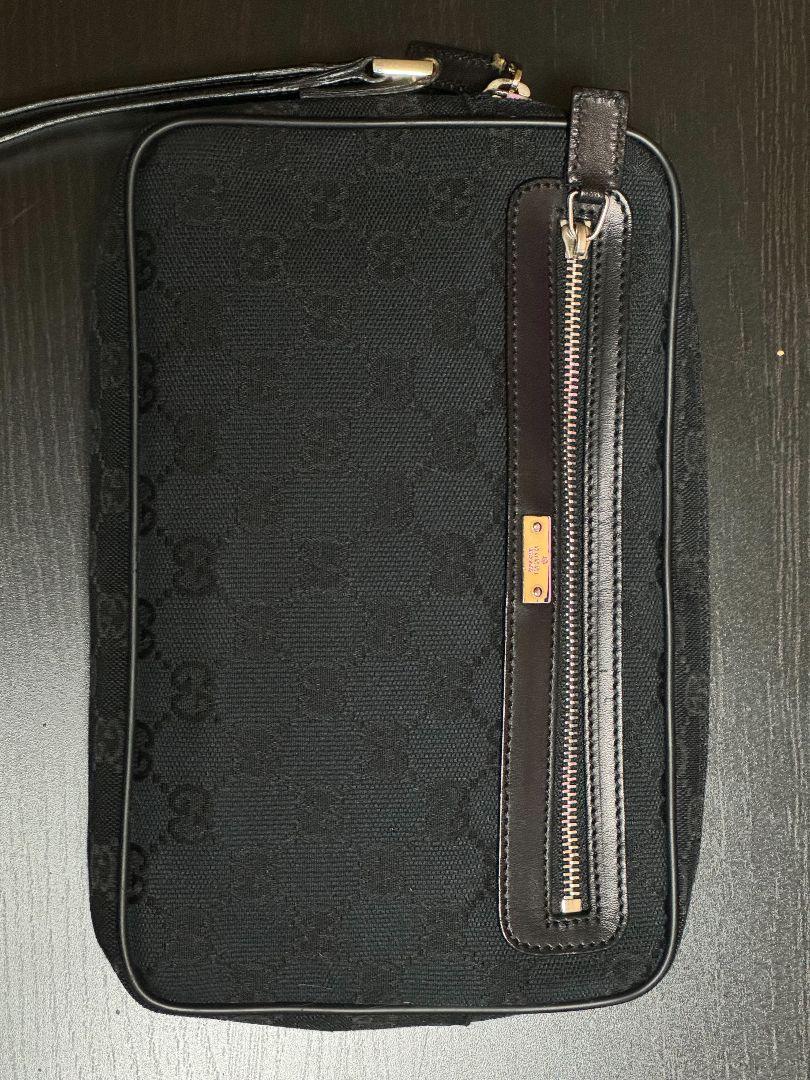 Gucci グッチ GGキャンバス クラッチバッグ セカンドバッグ  ブラック