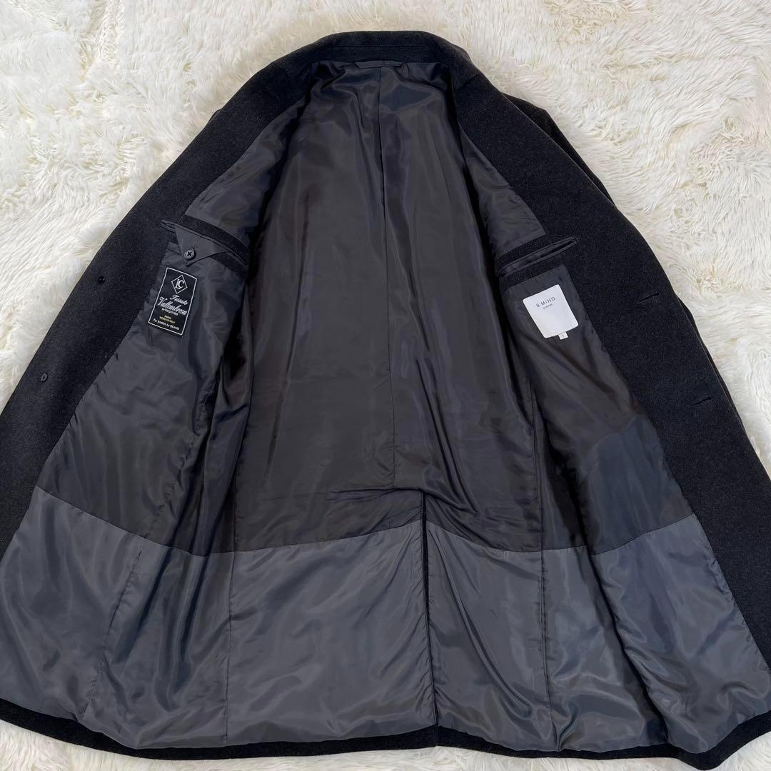 美品✨カシミヤ・アンゴラ混　B:MING by BEAMS チェスターコート　L
