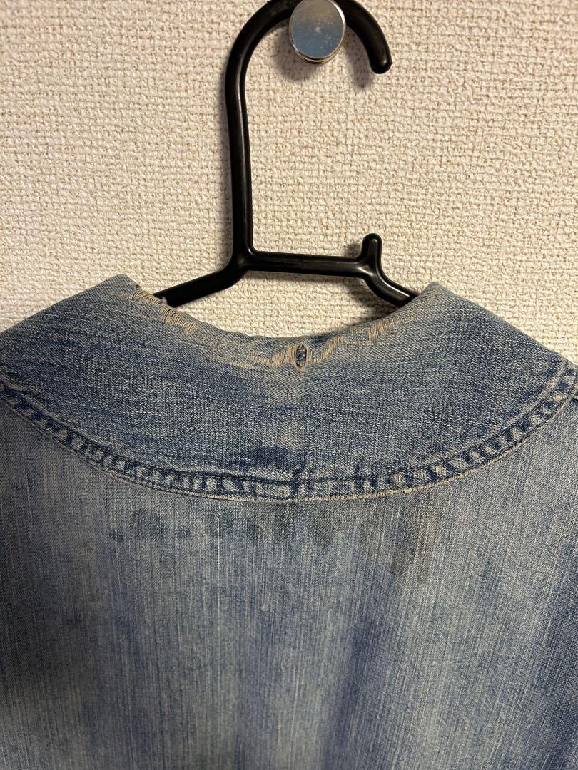 3月16日までの出品 40s後期 usnavy ショールカラーデニムジャケット