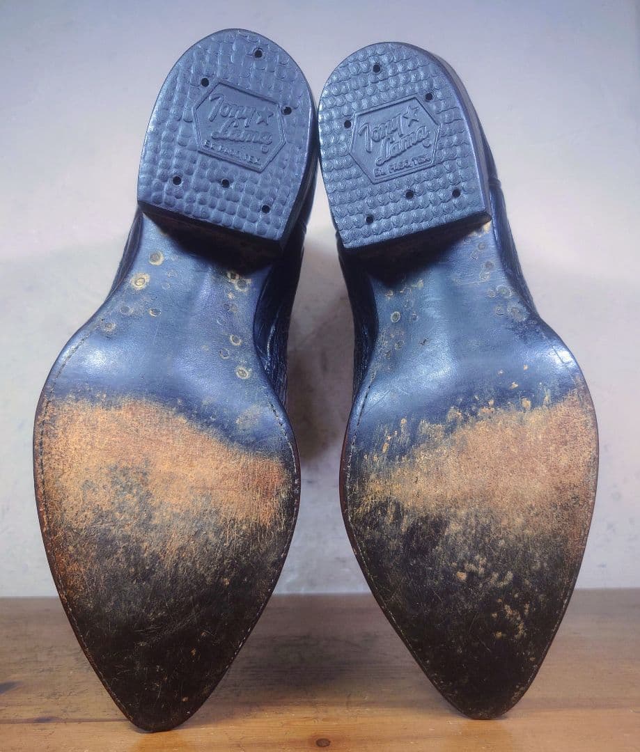 USA製 トニーラマ 本クロコダイル ウエスタンブーツ Mens 81/2E 黒