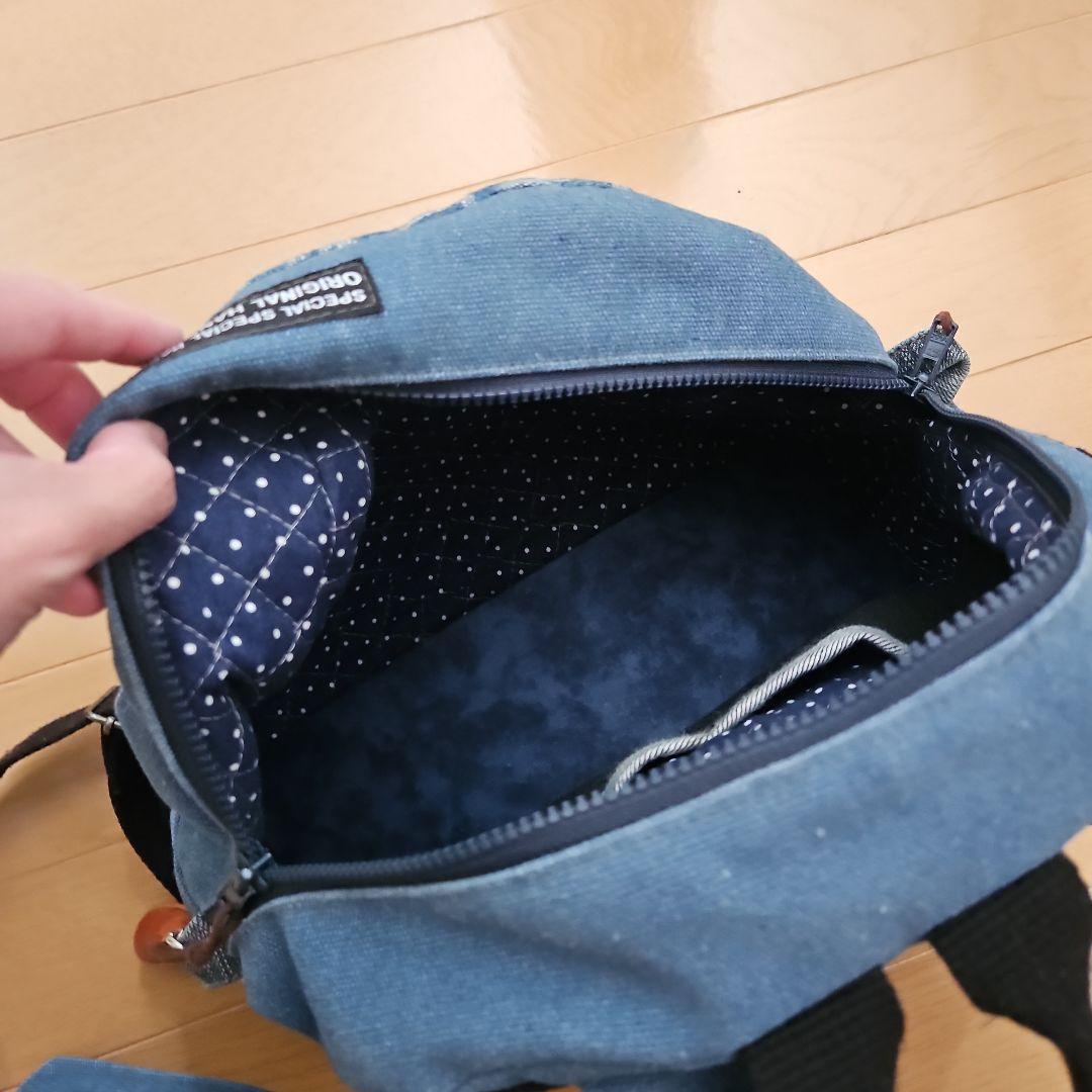 一点物】デニムリメイク リュック ハンドメイド ファスナー