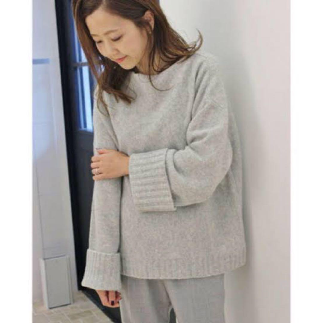 プラージュ SUPER FINE Wool ボートネックプルオーバー カシミヤ混
