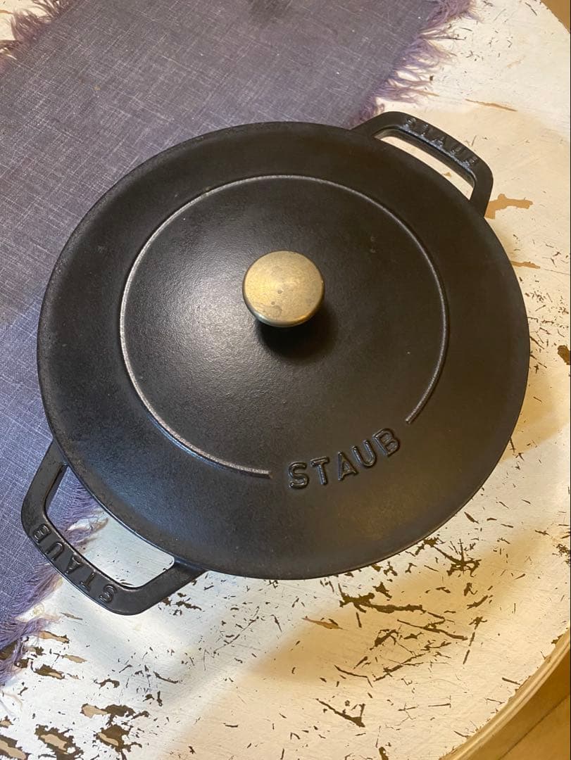 STAUB 両手鍋 24cm ブレイザー ブラックStaub