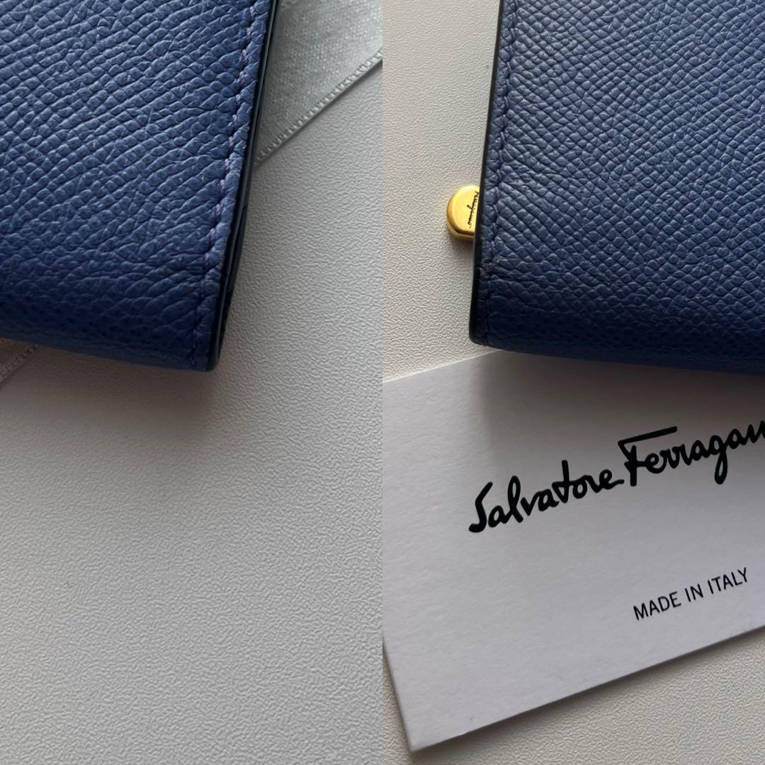 139 極上美品 Ferragamo サルヴァトーレフェラガモ 2つ折り 長財布