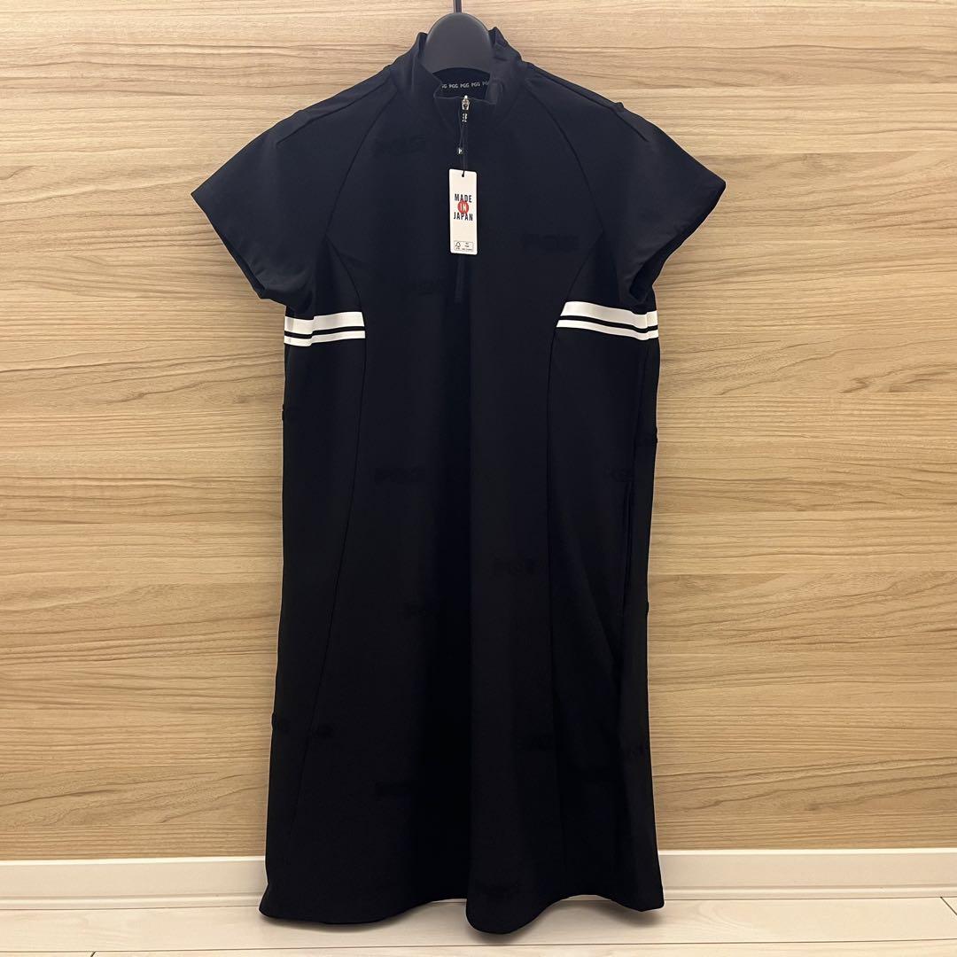 新品★33,000円 パーリーゲイツ PGG パイルメッシュワンピース ネイビー 新品☆33,000円 PGG パーリーゲイツ ハイネックワンピース