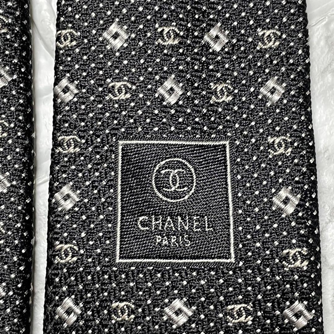 【美品】シャネル　CHANEL ネクタイ　ブラック　ココマーク 楽天市場】CHANEL シャネル ネクタイ タイ ロゴ CCマーク ココ