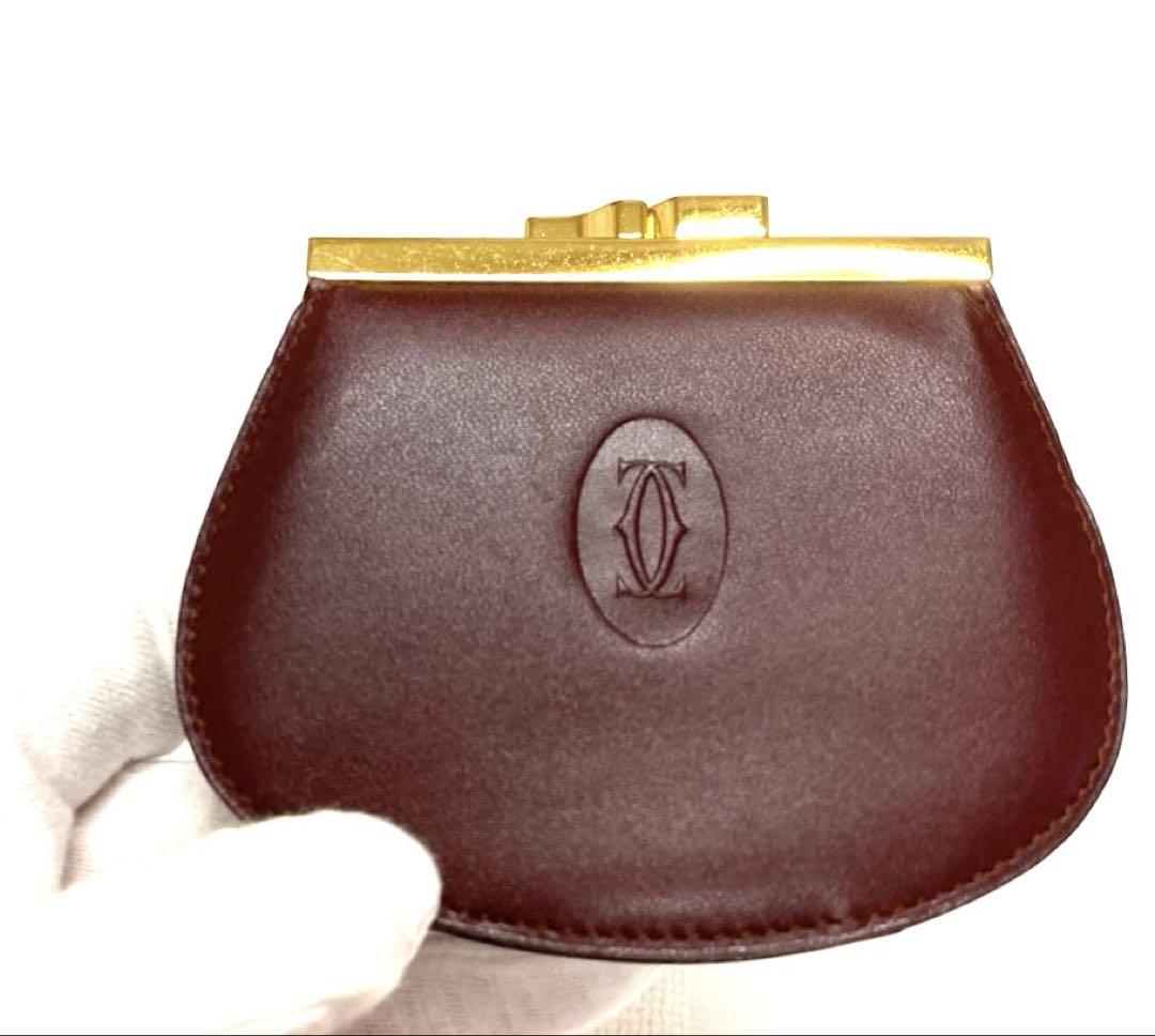 Cartier PARIS 新品未使用　レア！美品　レザーコインケース　がま口