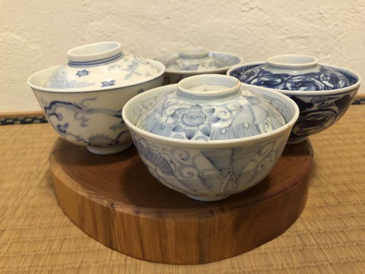 骨董の茶碗4客です