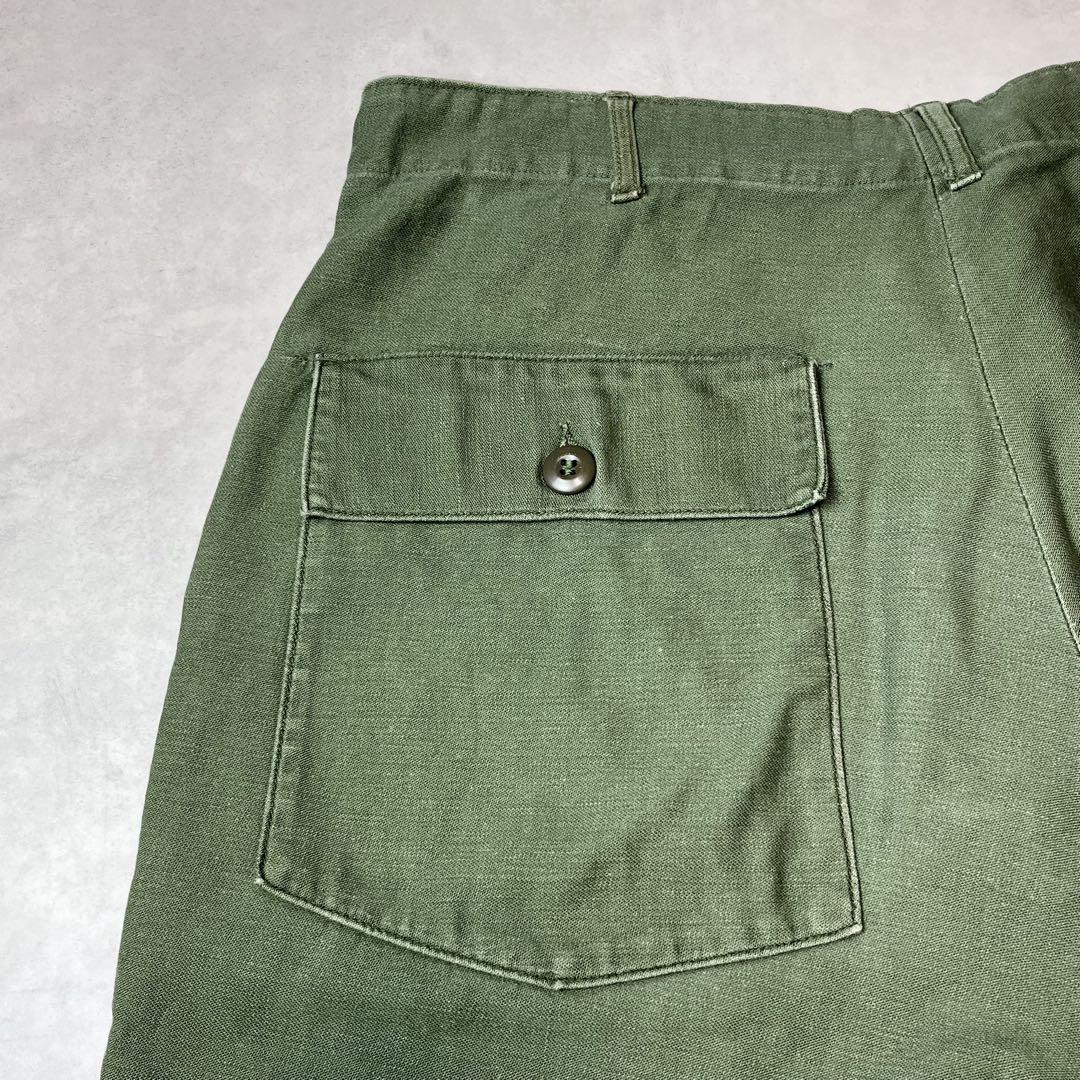 60s U.S.ARMY ベイカーパンツ OG107 コットンサテン 38×31