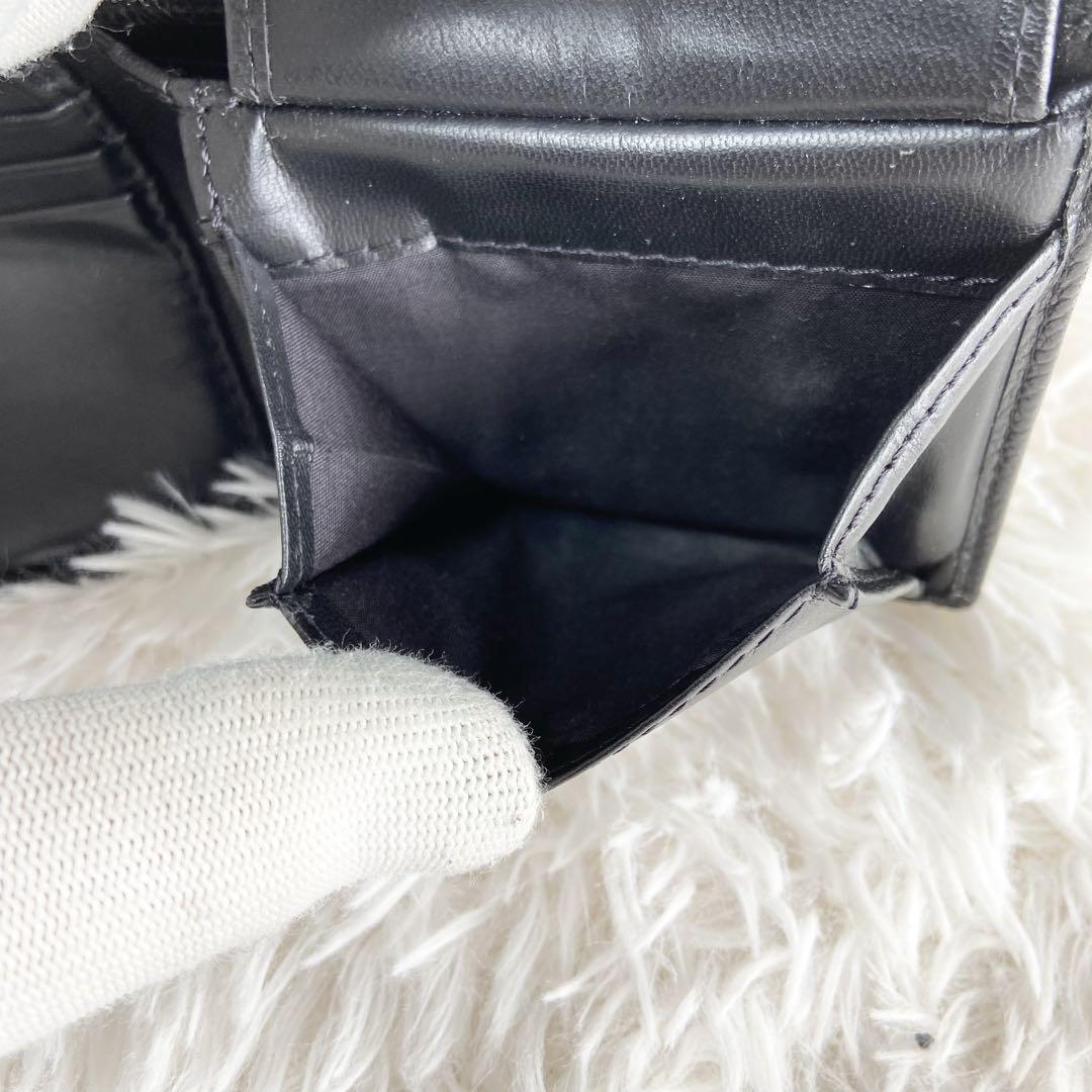 極美品 ディーゼル DIESEL 二つ折り財布 レザー ブラック