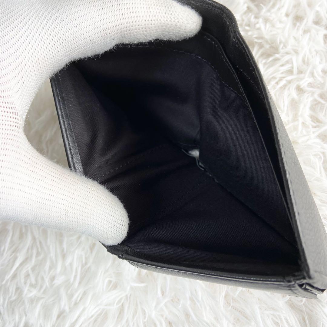 極美品 ディーゼル DIESEL 二つ折り財布 レザー ブラック