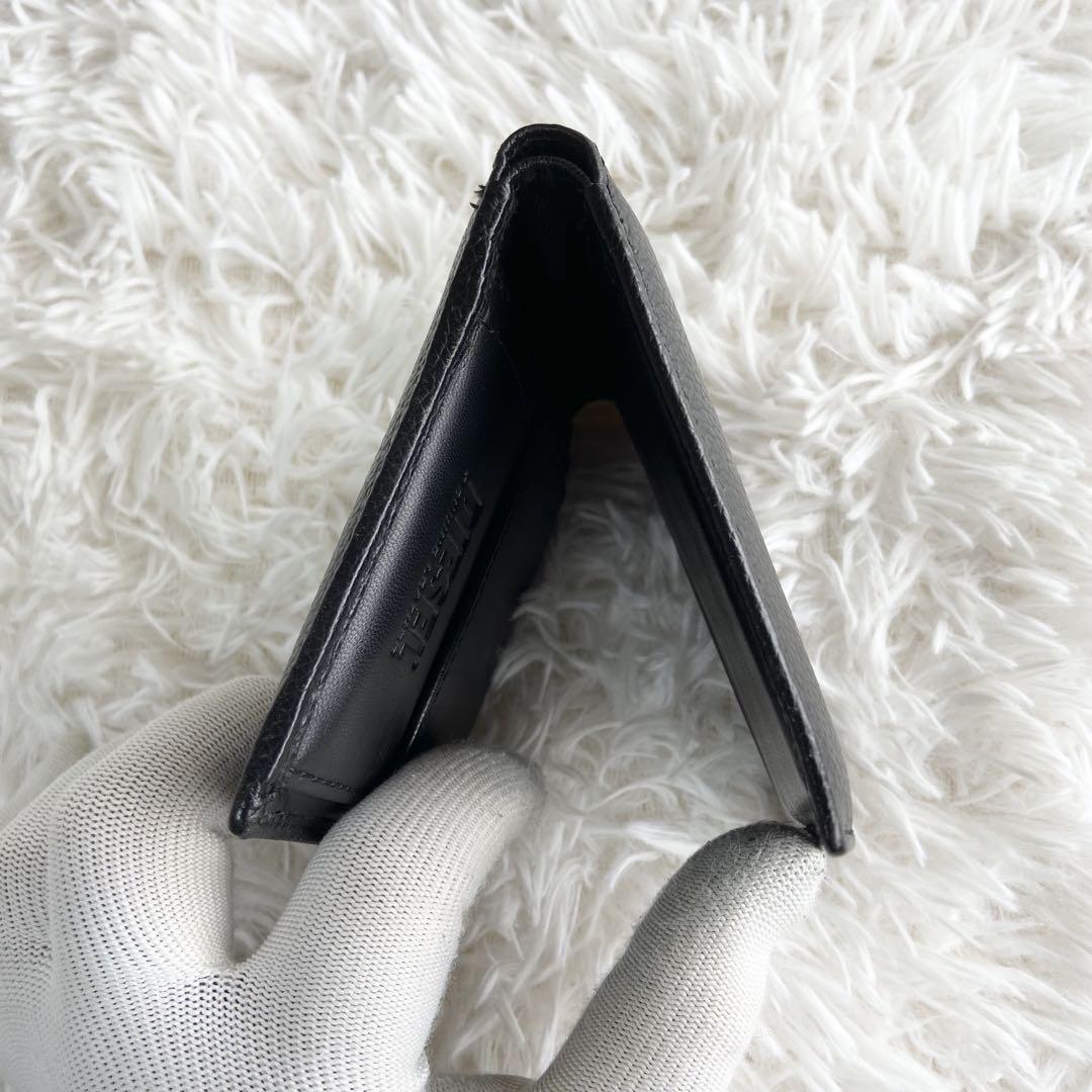 極美品 ディーゼル DIESEL 二つ折り財布 レザー ブラック