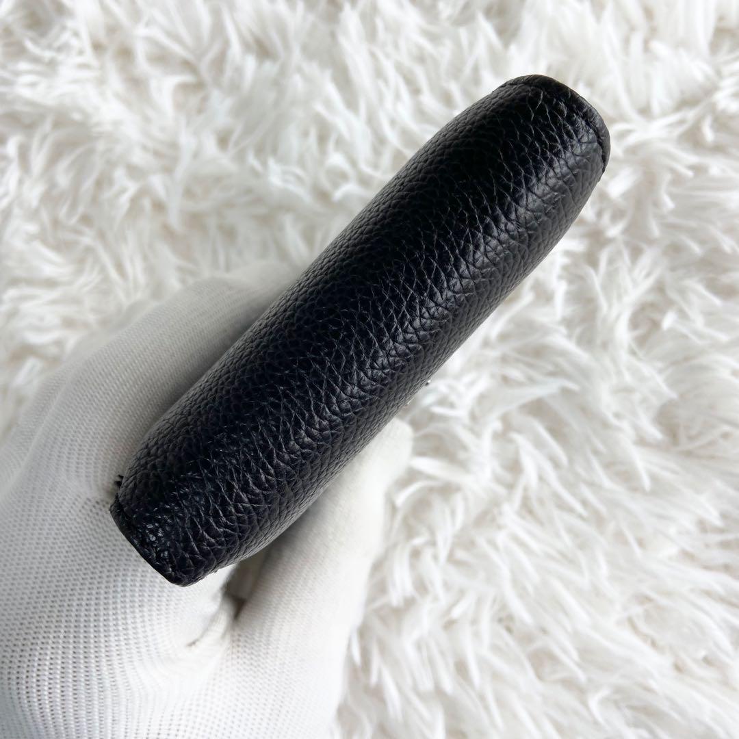 極美品 ディーゼル DIESEL 二つ折り財布 レザー ブラック