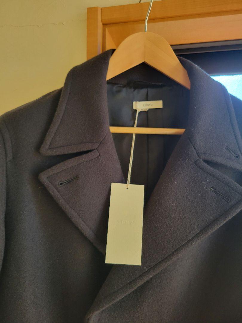 LIDNM】super140s officer coat チャコールグレー（売り切り御免