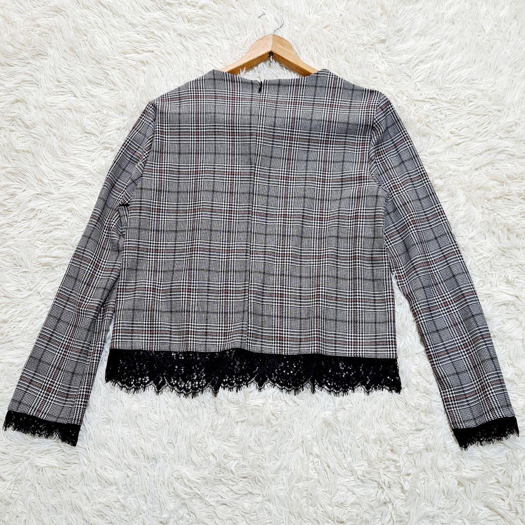 ZARA WOMAN　ザラウーマン　セットアップ　グレンチェック　レース