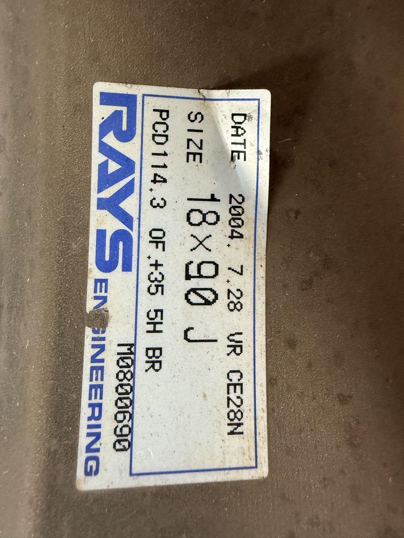 RAYS CE28 18インチ 9J +35 114.3/5 レイズ CE28N
