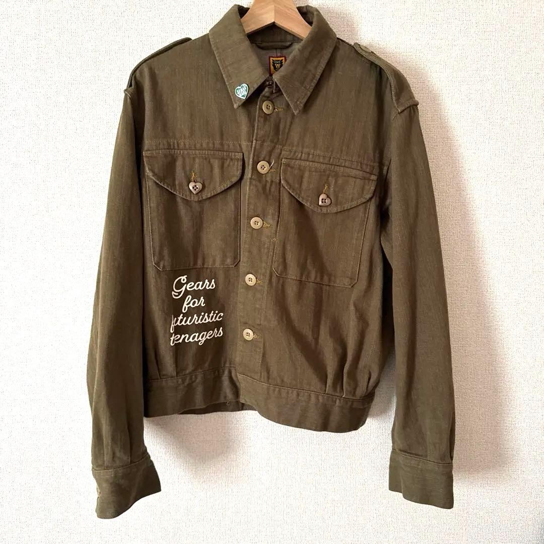 human made ミニタリーデニムジャケット Lサイズ オリーブL HUMAN MADE