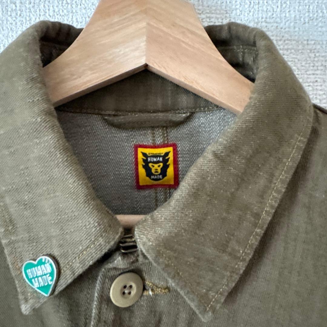 human made ミニタリーデニムジャケット Lサイズ オリーブL HUMAN MADE KANDAIZUMI_COM