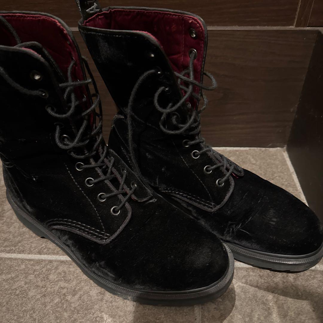 Dr. Martens Avery 10ホール ベロア ブーツ UK7