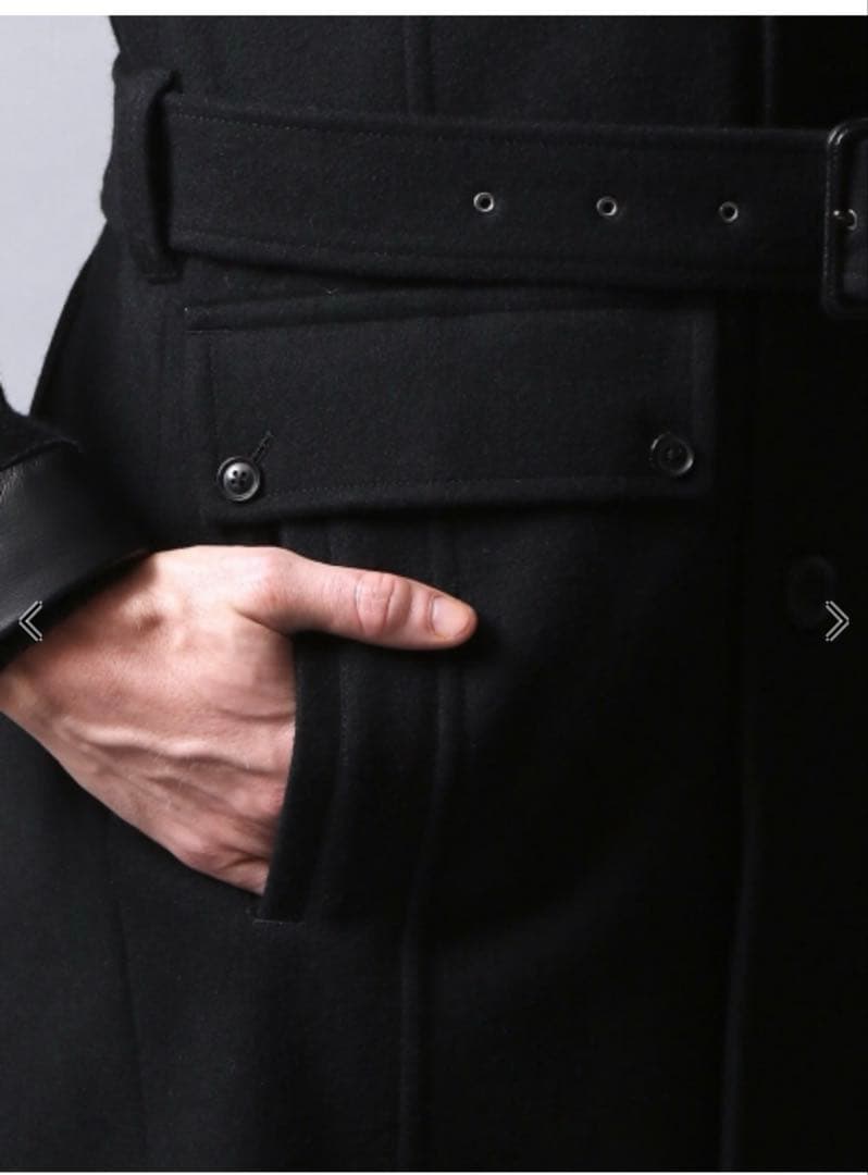 5351POUR LES HOMMES ストームコート ブラック サイズ3 5351POUR LES HOMMES ストームコート ブラック サイズ3