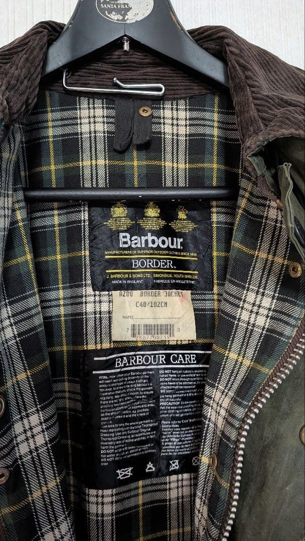 Barbour Border ジャケット オリーブグリーン 40 Barbour Border ジャケット オリーブグリーン 40