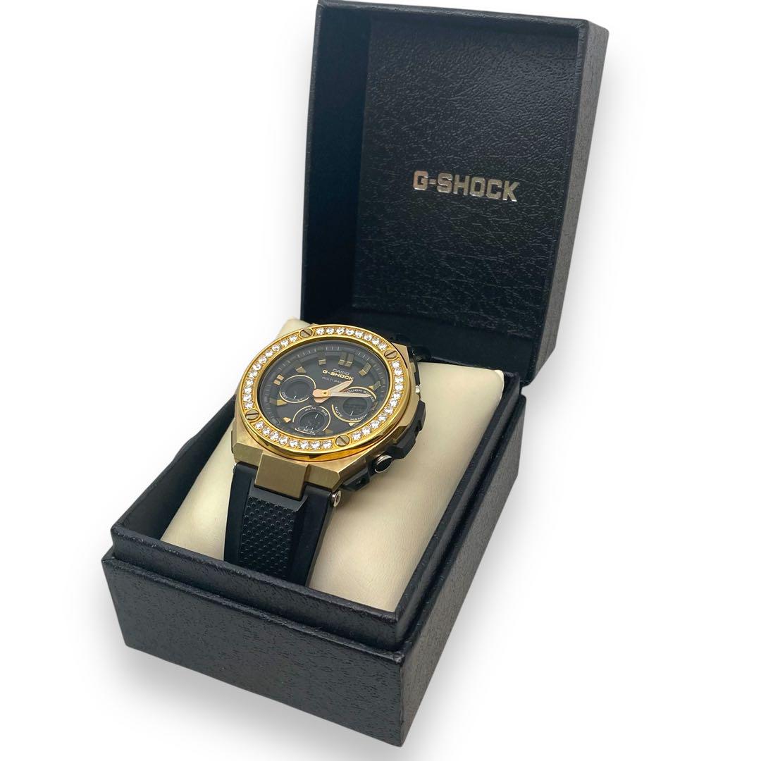 Ⴤ1234 ꕤ希少レア G-SHOCK G-STEEL 腕時計 ゴールド ダイヤ