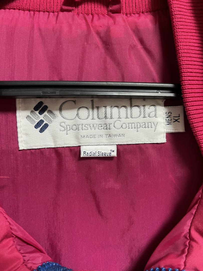 Columbia ナイロンジャケット XL 青 赤