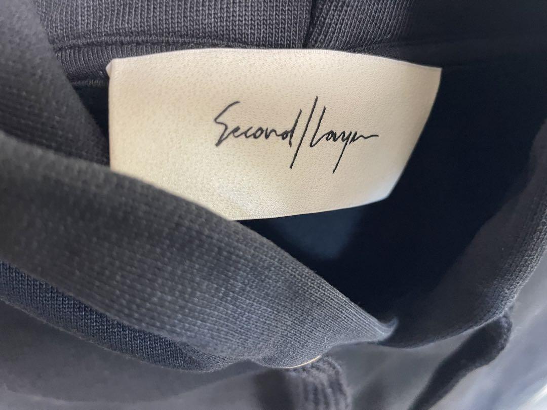 SECOND LAYERセカンドレイヤー　HOODIE BLACK パーカー
