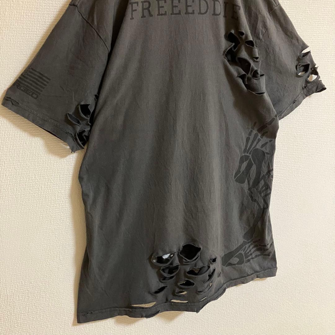 鬼フェードグランジボロTシャツtシャツgrungeダメージ雰囲気古着BORO半袖 TV\u0026MOVIE - 鬼フェード 襤褸 broken grunge ボロ tシャツ Tシャツ boro