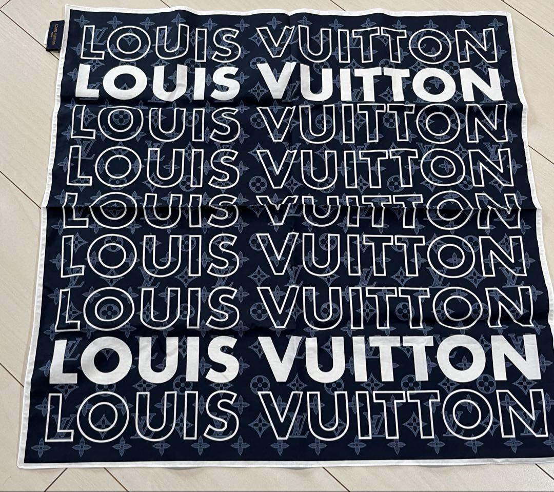 ［新品・未使用］LOUIS VUITTON モノグラム　コットン　スカーフ