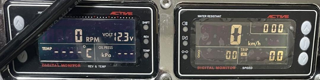 絶版 ACTIVE V3 モニター　スピード＆テンプ＆ステー付