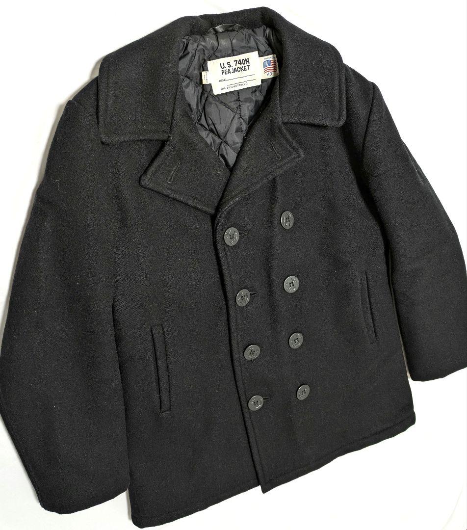 SCHOTT ショット ピーコート ウールコート 40 ダークグレー