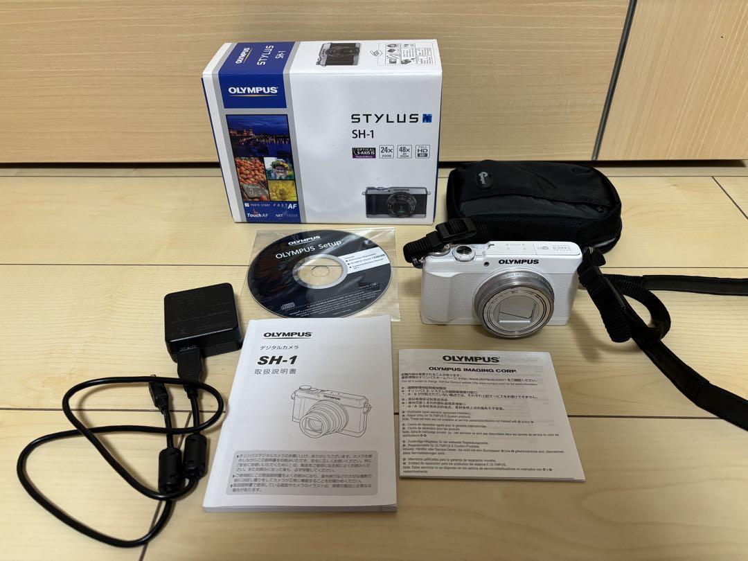 オリンパス OLYMPUS STYLUS SH-1 ホワイトカラーホワイト