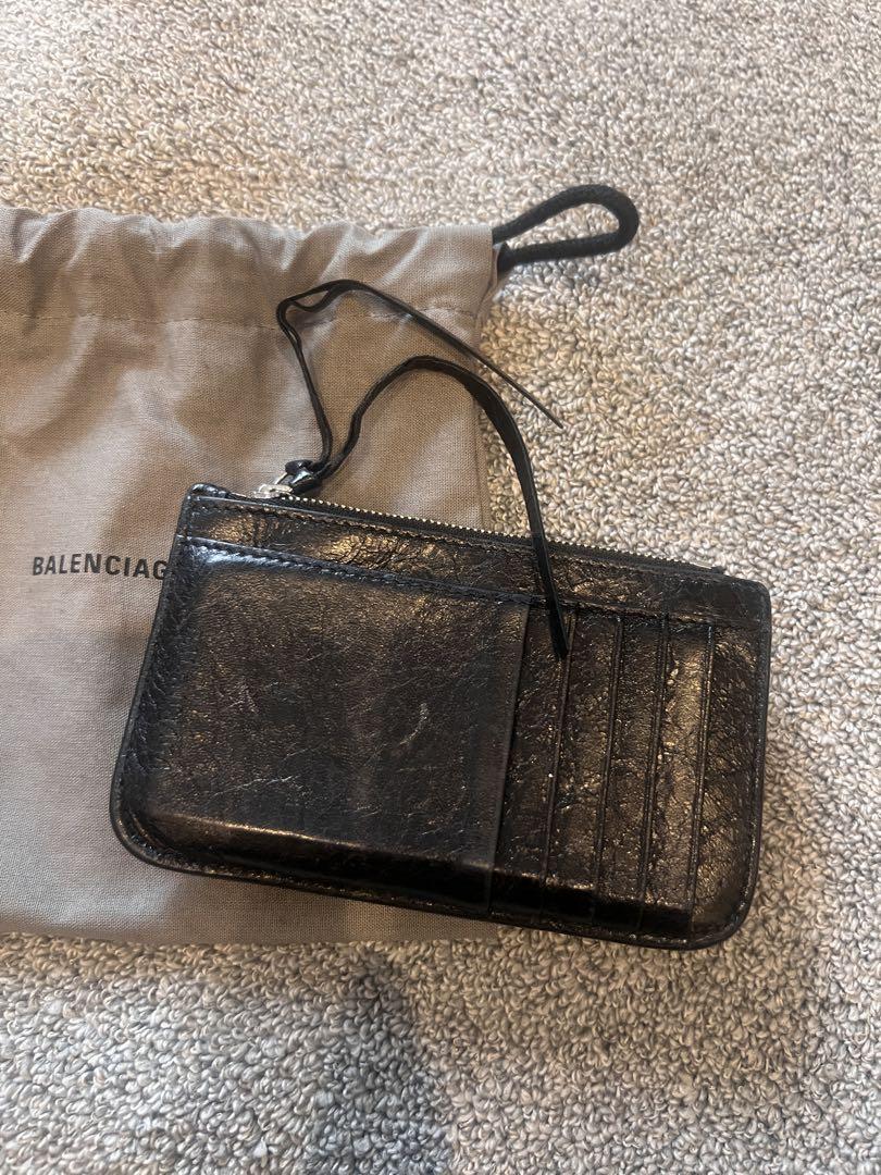 BALENCIAGA ブラック コインケース 巾着袋付き BALENCIAGA ブラック コインケース 巾着袋付き