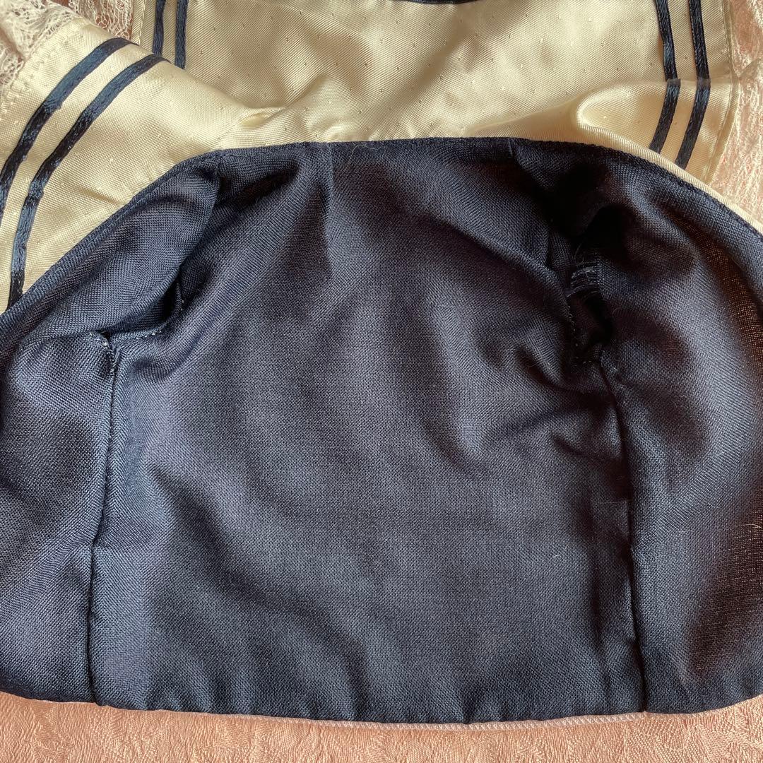 ドールドレス ピンク　セーラー　ボネ付き