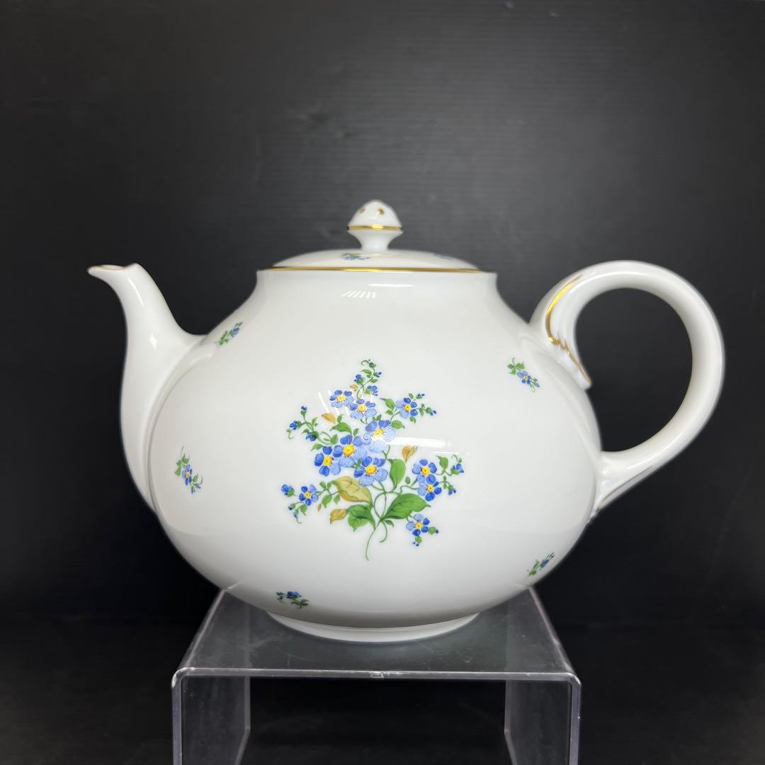 アウガルテン 忘れなティーポット 高さ 15cm 東ゆ7-1109 1F目立った傷や汚れなし