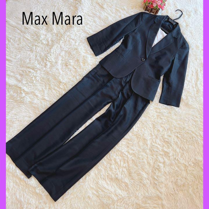 高級☆MaxMara 【夏、春】パンツスーツ 黒 サイズ36 S - メルカリ 高級☆MaxMara 【夏、春】パンツスーツ 黒 サイズ36 S - メルカリ