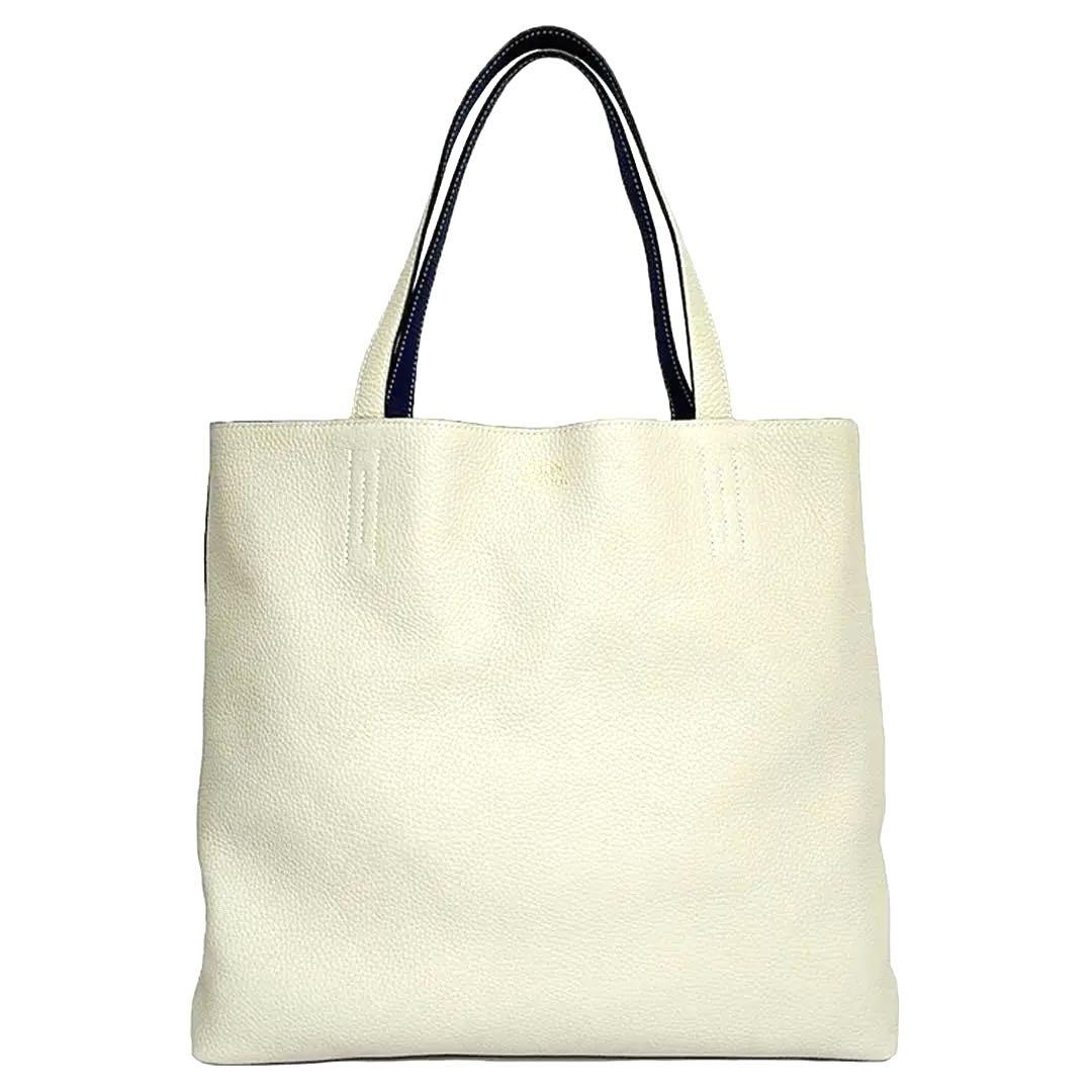 HERMES エルメス ドゥブルセンス 45 リバーシブル レザー トートバッグ