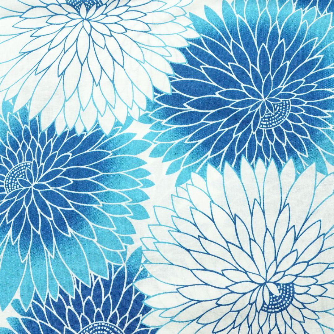 浴衣・帯セット】乱れ青菊 美品 フリーサイズ 新品未使用品