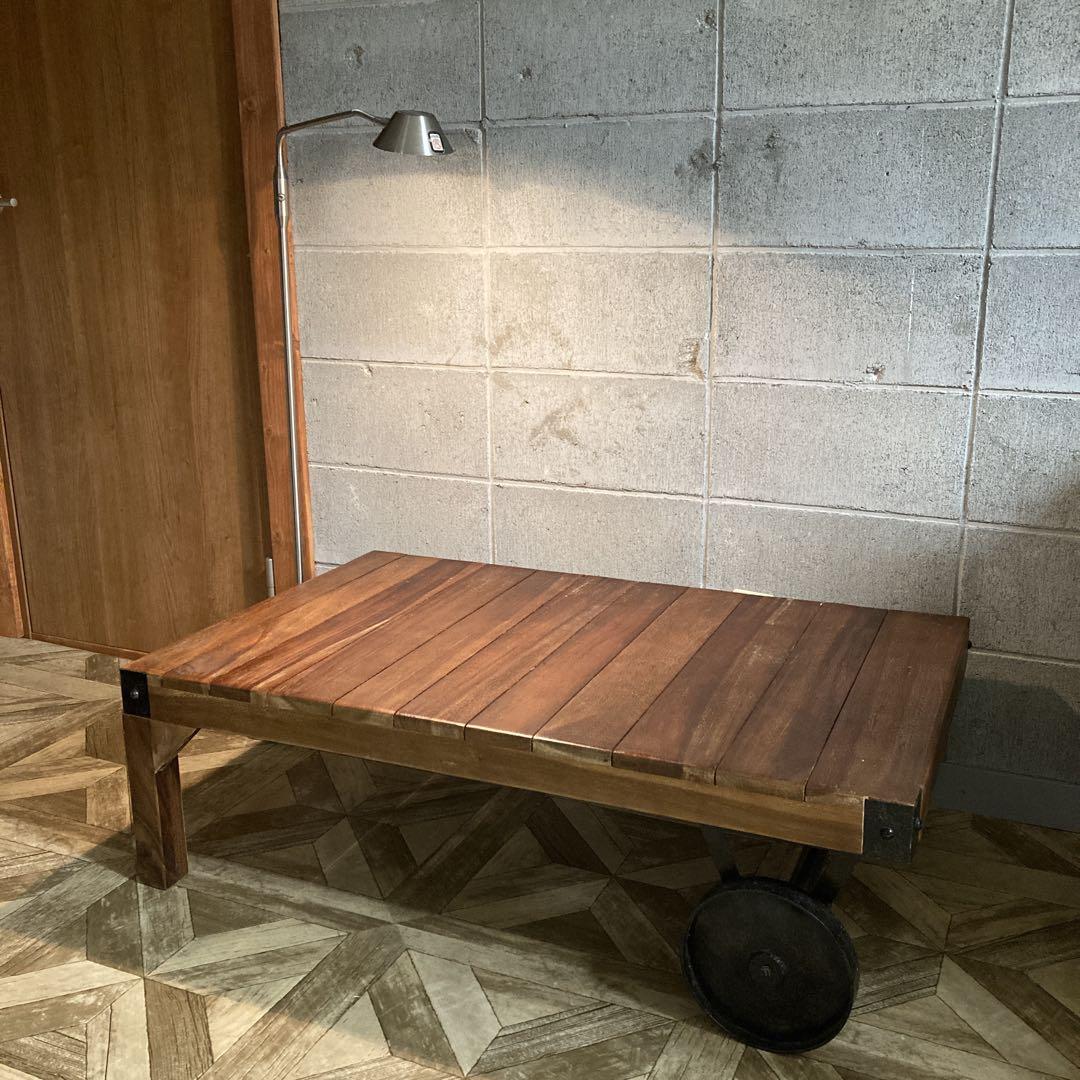 送料込み】トロリーテーブル 105×65cm インダストリアル